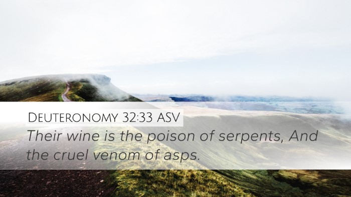 Deuteronomy 32:33 ASV Bible Verse Image