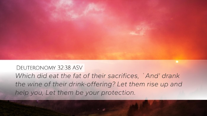 Deuteronomy 32:38 ASV Desktop Wallpaper - Which did eat the fat of their sacrifices, `And' - Desktop Bible Verse Wallpaper