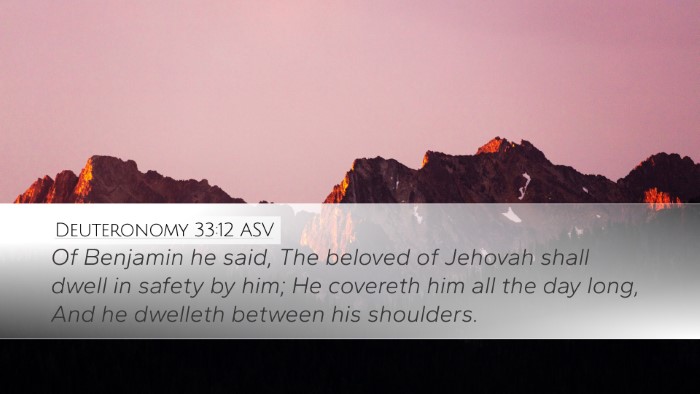 Deuteronomy 33:12 ASV Bible Verse Image