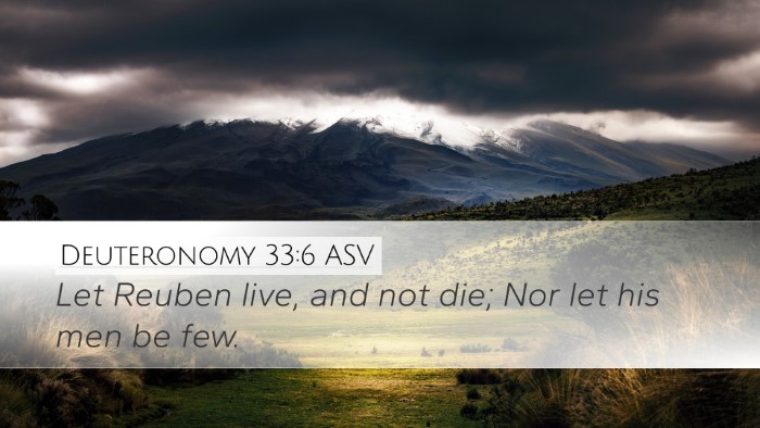 Deuteronomy 33:6 ASV Bible Verse Image
