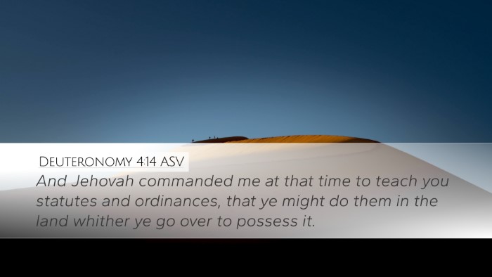 Deuteronomy 4:14 ASV Bible Verse Image