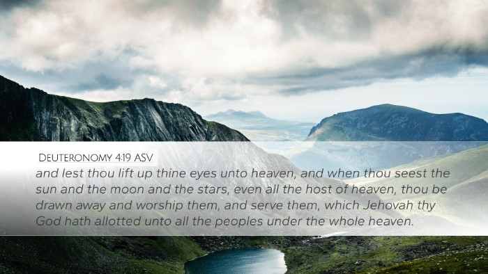 Deuteronomy 4:19 ASV Desktop Wallpaper - and lest thou lift up thine eyes unto heaven, and - Desktop Bible Verse Wallpaper