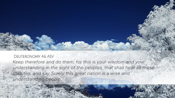 Deuteronomy 4:6 ASV Bible Verse Image