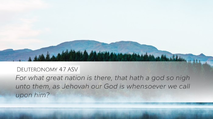 Deuteronomy 4:7 ASV Bible Verse Image