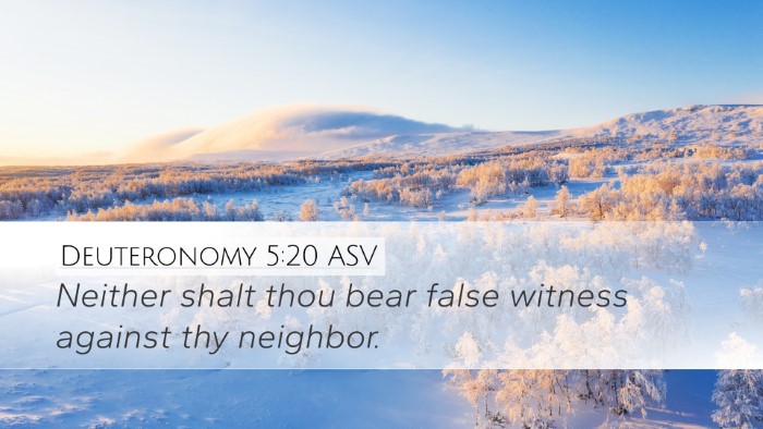 Deuteronomy 5:20 ASV Desktop Wallpaper - Neither shalt thou bear false witness against thy - Desktop Bible Verse Wallpaper