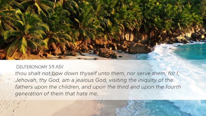 Deuteronomy 5:9 ASV Bible Verse Image