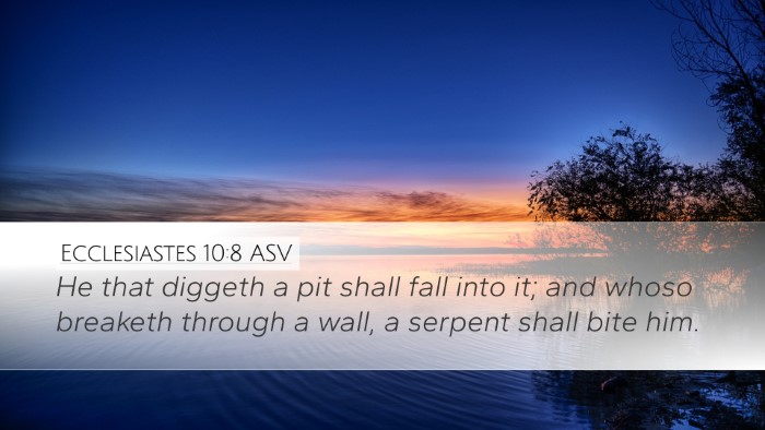 Ecclesiastes 10:8 ASV Bible Verse Image