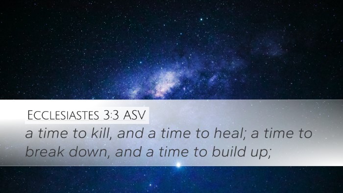 Ecclesiastes 3:3 ASV Desktop Wallpaper - a time to kill, and a time to heal; a time to - Desktop Bible Verse Wallpaper