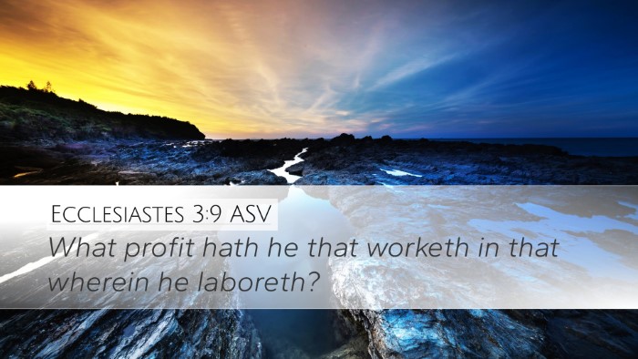 Ecclesiastes 3:9 ASV Bible Verse Image