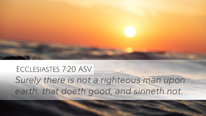 Ecclesiastes 7:20 ASV Bible Verse Image