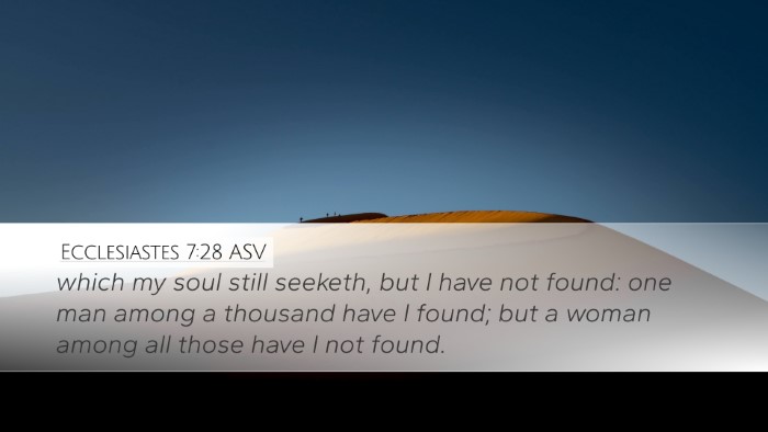 Ecclesiastes 7:28 ASV Bible Verse Image