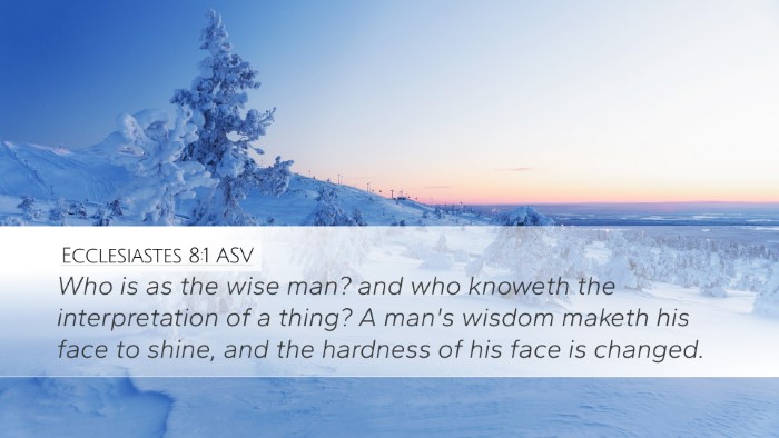 Ecclesiastes 8:1 ASV Bible Verse Image