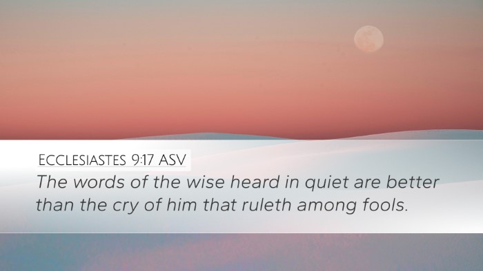 Ecclesiastes 9:17 ASV Bible Verse Image