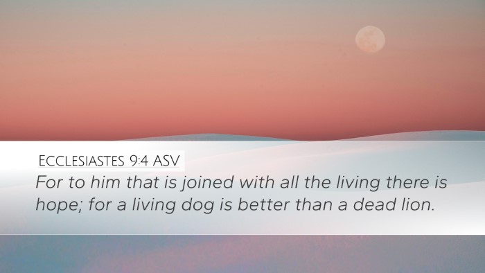 Ecclesiastes 9:4 ASV Bible Verse Image