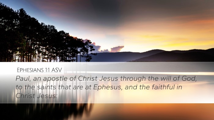 Ephesians 1:1 ASV Bible Verse Image