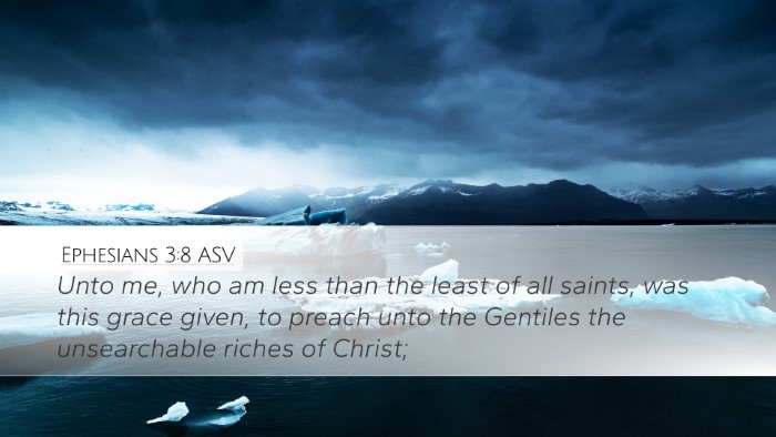 Ephesians 3:8 ASV Bible Verse Image