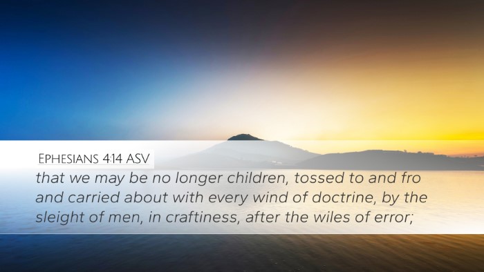 Ephesians 4:14 ASV Bible Verse Image