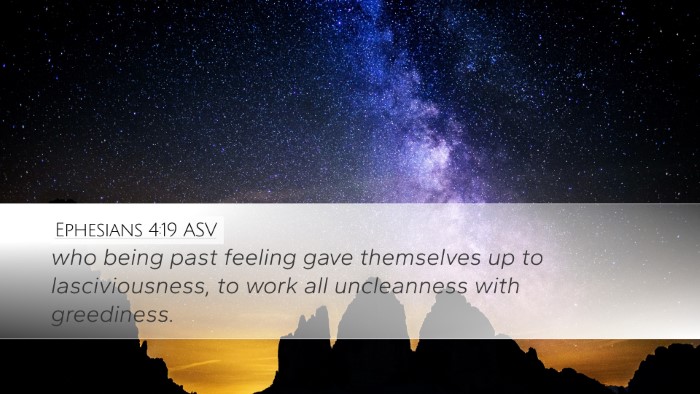 Ephesians 4:19 ASV Bible Verse Image