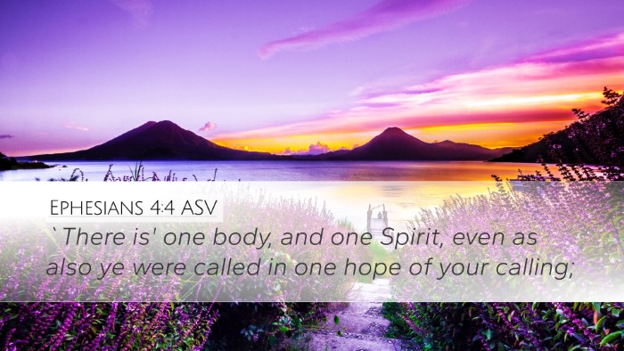 Ephesians 4:4 ASV Bible Verse Image