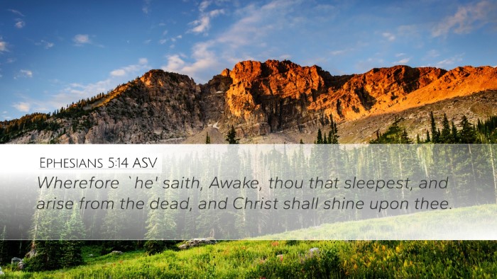 Ephesians 5:14 ASV Bible Verse Image