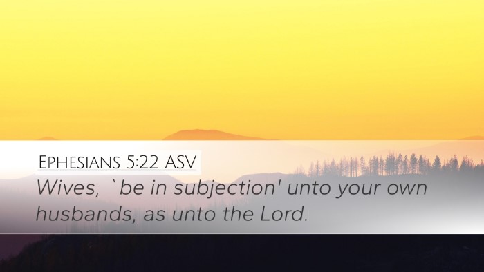 Ephesians 5:22 ASV Bible Verse Image