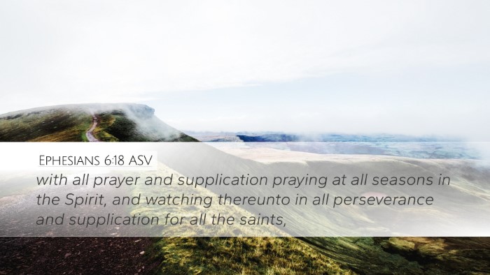 Ephesians 6:18 ASV Bible Verse Image
