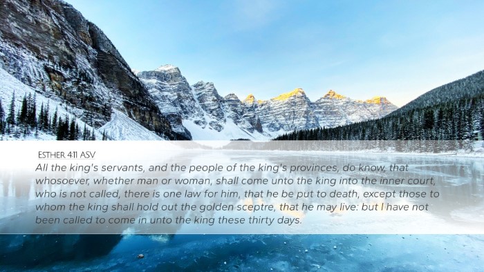 Esther 4:11 ASV Bible Verse Image