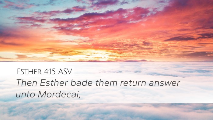 Esther 4:15 ASV Bible Verse Image
