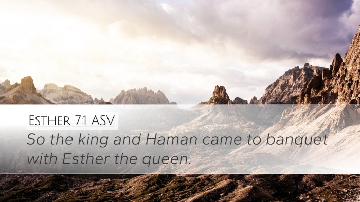 Esther 7:1 ASV Desktop Wallpaper - So the king and Haman came to banquet with Esther - Desktop Bible Verse Wallpaper
