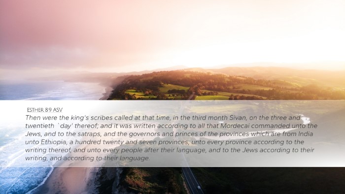 Esther 8:9 ASV Bible Verse Image