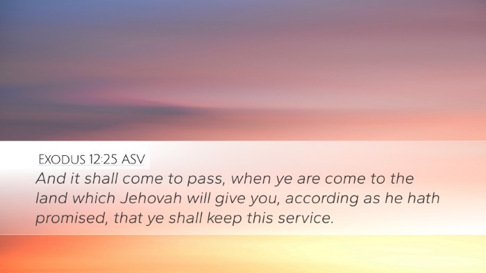 Exodus 12:25 ASV Bible Verse Image