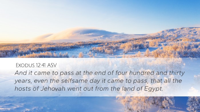 Exodus 12:41 ASV Bible Verse Image