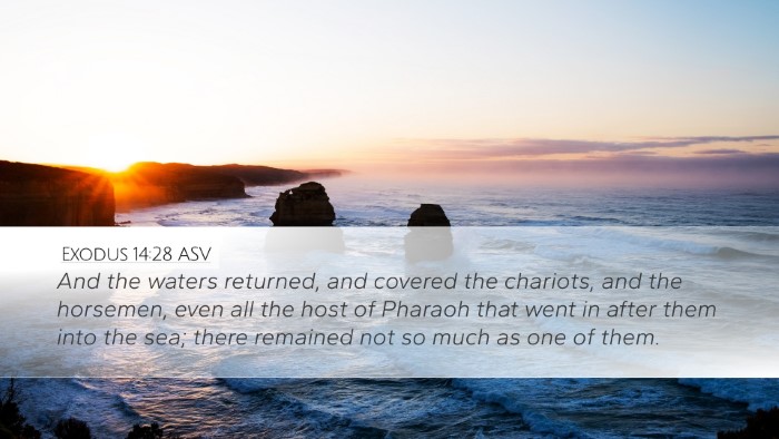 Exodus 14:28 ASV Bible Verse Image