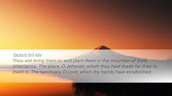 Exodus 15:17 ASV Bible Verse Image