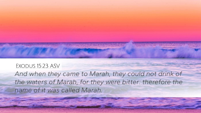 Exodus 15:23 ASV Bible Verse Image