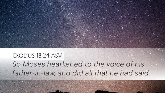 Exodus 18:24 ASV Desktop Wallpaper - So Moses hearkened to the voice of his - Desktop Bible Verse Wallpaper
