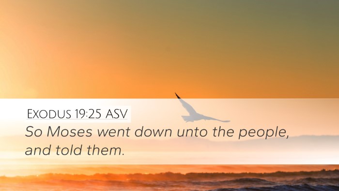 Exodus 19:25 ASV Desktop Wallpaper - So Moses went down unto the people, and told - Desktop Bible Verse Wallpaper