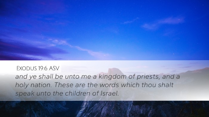 Exodus 19:6 ASV Bible Verse Image
