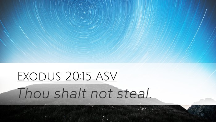 Exodus 20:15 ASV Bible Verse Image