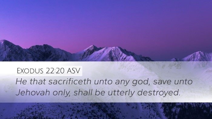 Exodus 22:20 ASV Bible Verse Image