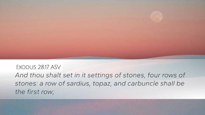 Exodus 28:17 ASV Bible Verse Image