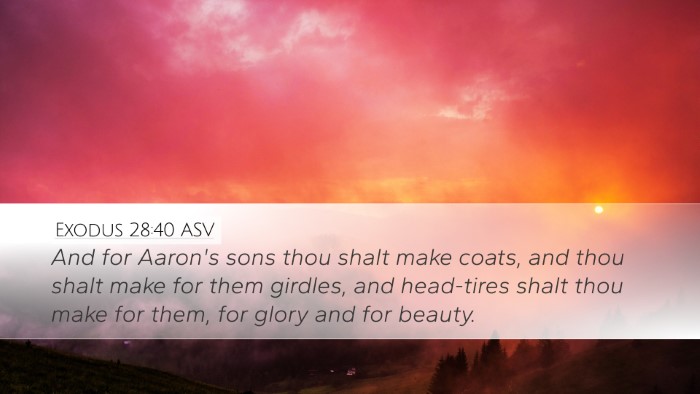 Exodus 28:40 ASV Bible Verse Image