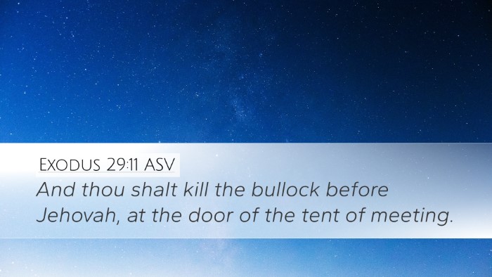 Exodus 29:11 ASV Bible Verse Image