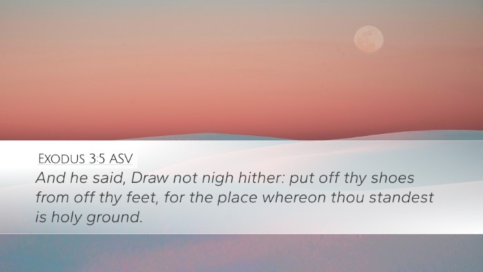 Exodus 3:5 ASV Bible Verse Image