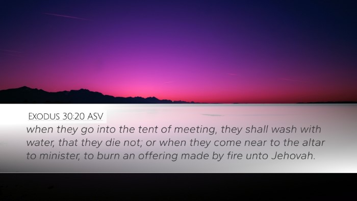Exodus 30:20 ASV Bible Verse Image