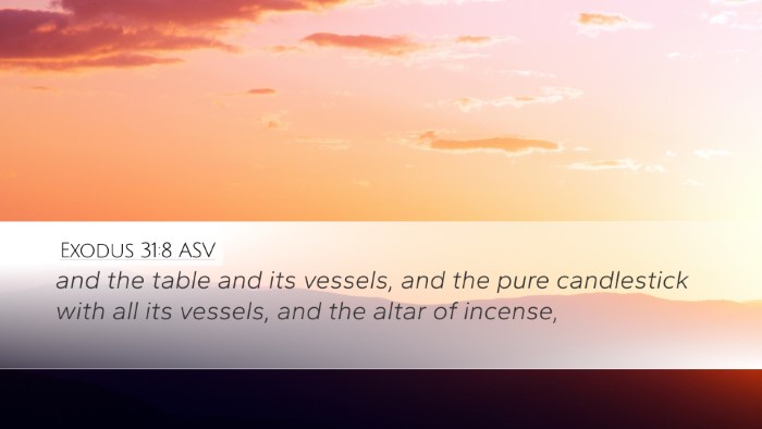 Exodus 31:8 ASV Bible Verse Image