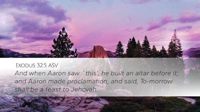 Exodus 32:5 ASV Bible Verse Image