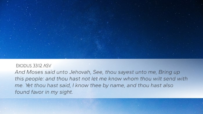 Exodus 33:12 ASV Bible Verse Image