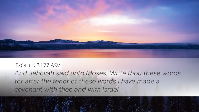 Exodus 34:27 ASV Bible Verse Image