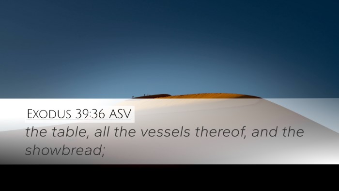 Exodus 39:36 ASV Bible Verse Image